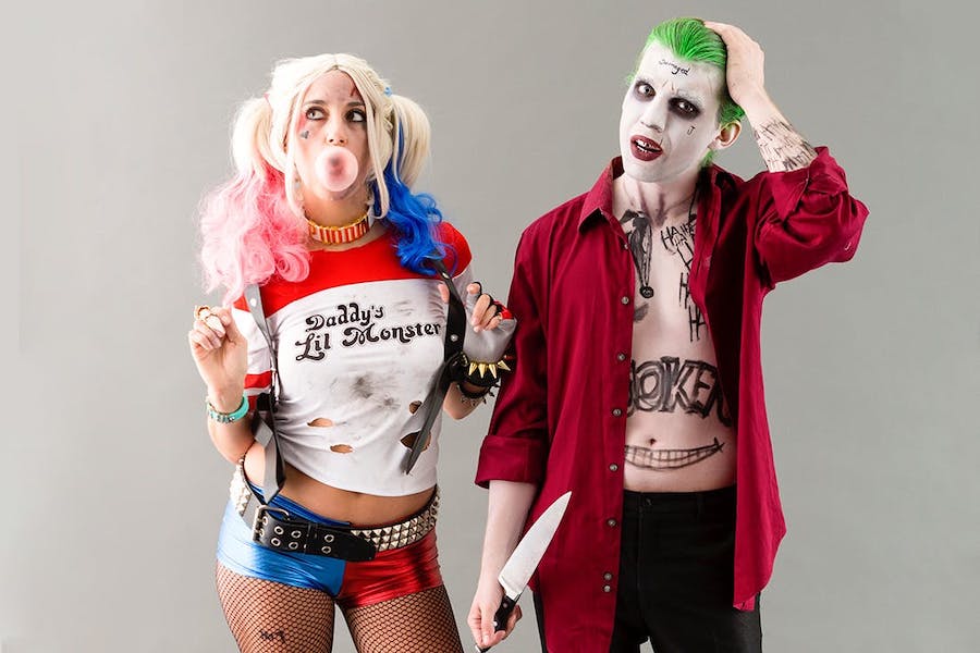 Harley y el Guasón |:  Las 8 mejores ideas para disfraces de Halloween para parejas |  Zest Radar: