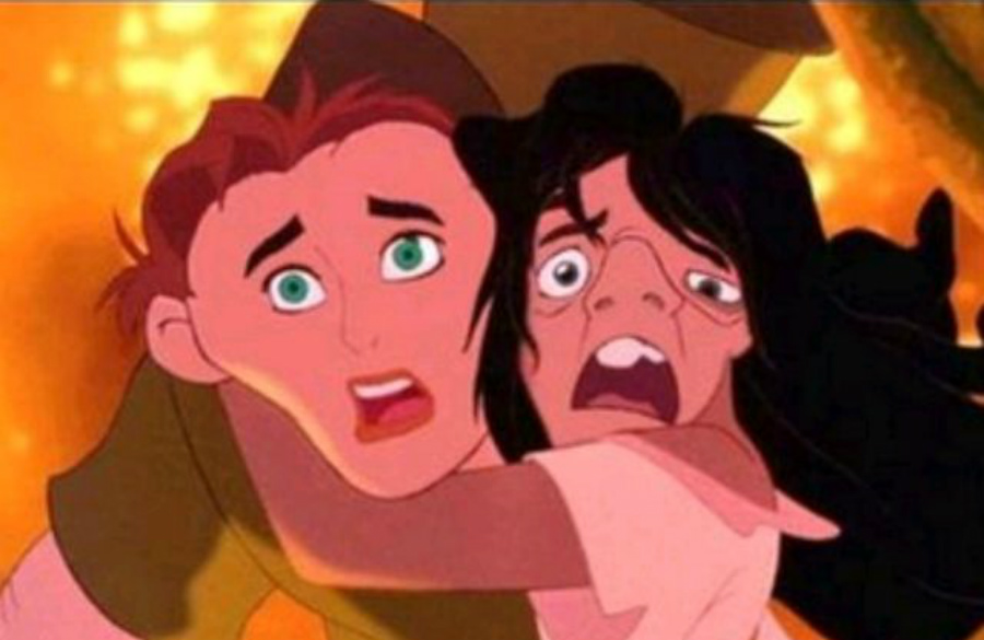 Cuasimodo y Esmeralda |:  Disney's House of Horrors o cómo se verían los personajes de Disney si usaran Face Swap |  Zest Radar: