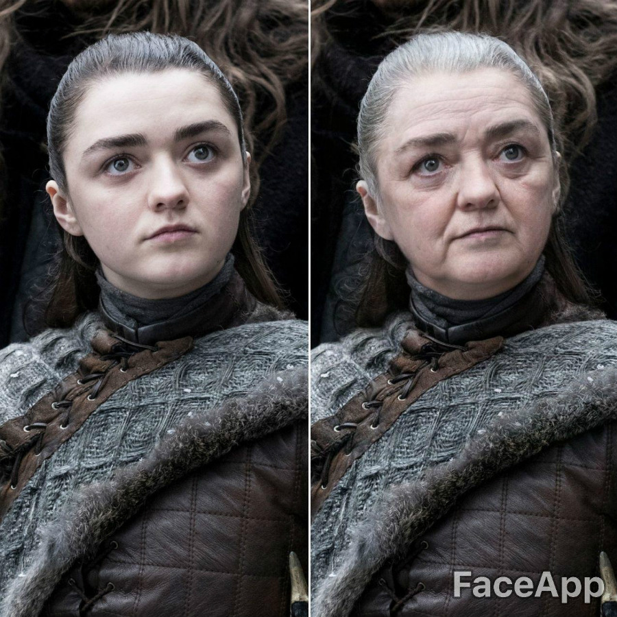 Arya Stark |:  Se acepta FaceApp Old Face Challenge |  Zest Radar: