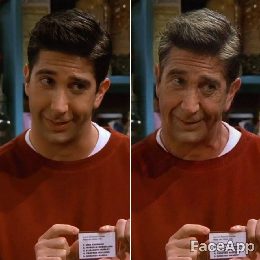 Ross Geller |:  Se acepta FaceApp Old Face Challenge |  Zest Radar: