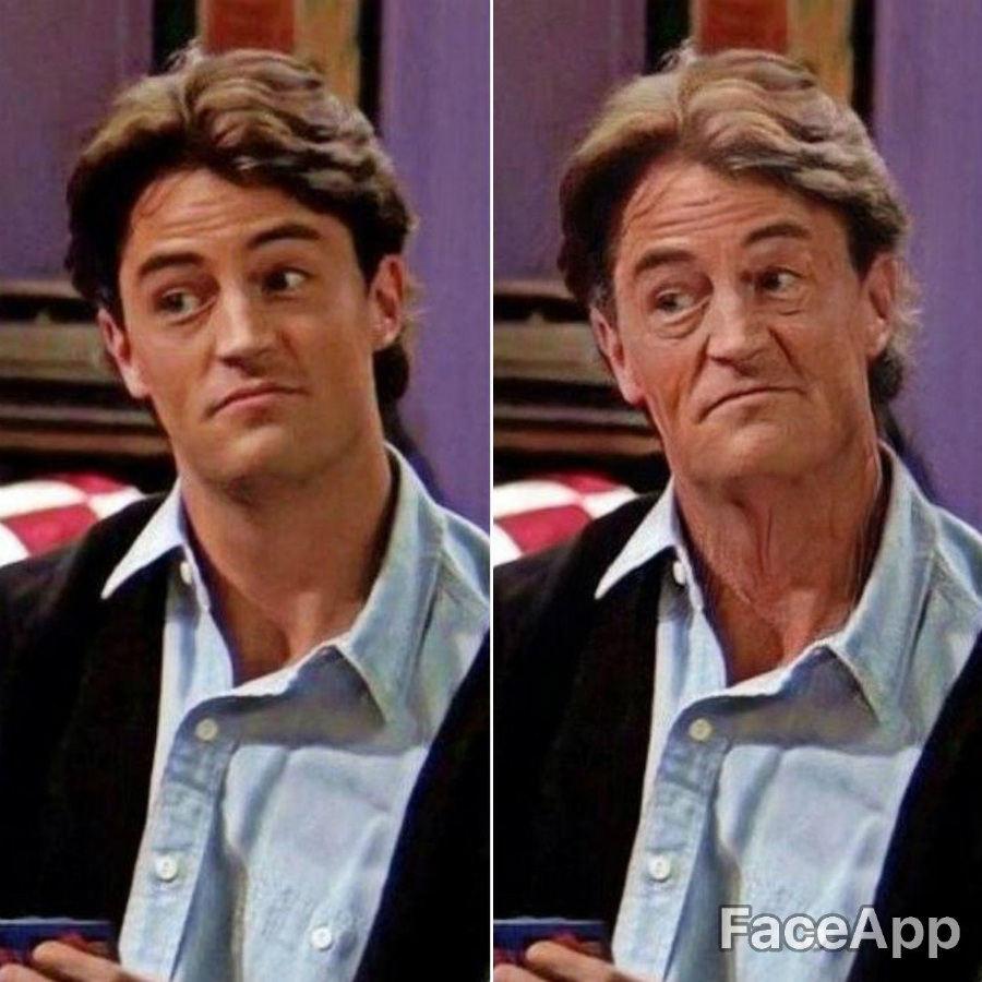 Chandler Bing |:  Se acepta FaceApp Old Face Challenge |  Zest Radar: