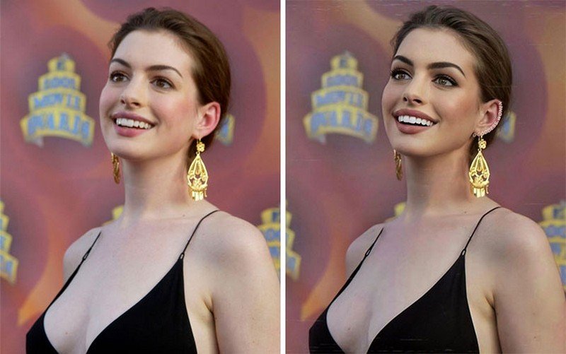 Anne Hathaway |  Goddess.Women retoca a las celebrities y las hace parecer influencers  Zestradar
