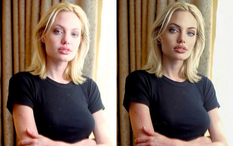 Angelina Jolie |:  Goddess.Women retoca a las celebrities y las hace parecer influencers  Zestradar