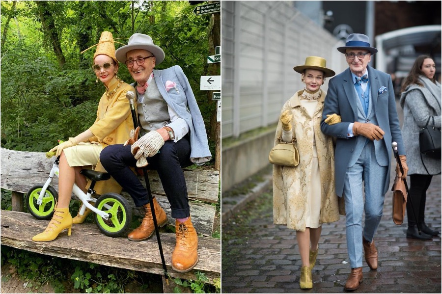 #2  Una pareja de ancianos alemanes cuyo estilo de moda es puro fuego.  Zestradar