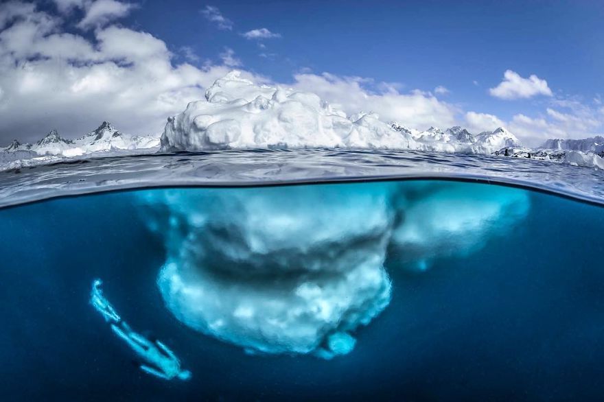 fotógrafo revela qué hay realmente debajo de la punta del iceberg (pista: es increíble) |  Zestradar