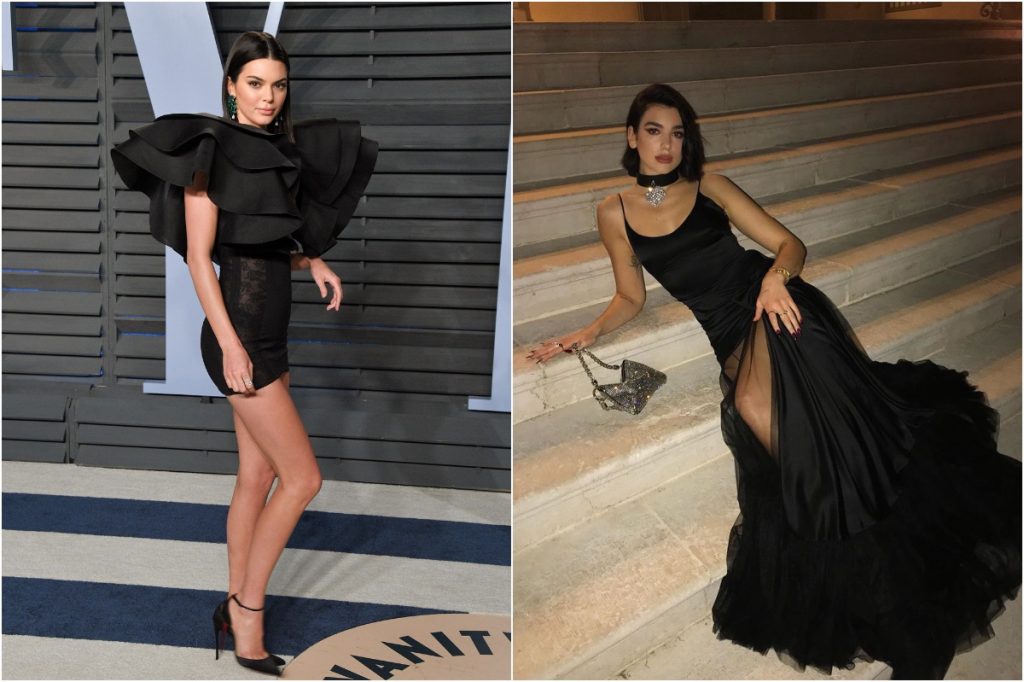 vestido de noche negro  ¿Qué estilo prefieres?  Kendall Jenner contra Dua Lipa |:  Zestradar