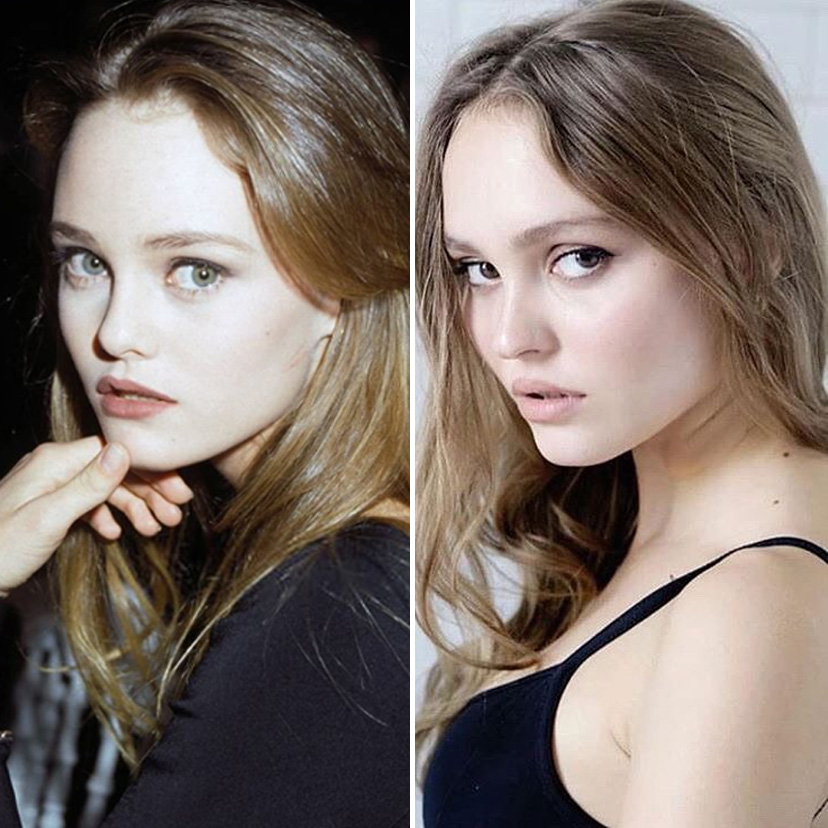 vanessa paradis y lily-rose depp  9 hijas famosas que se parecen a sus madres |  Zestradar