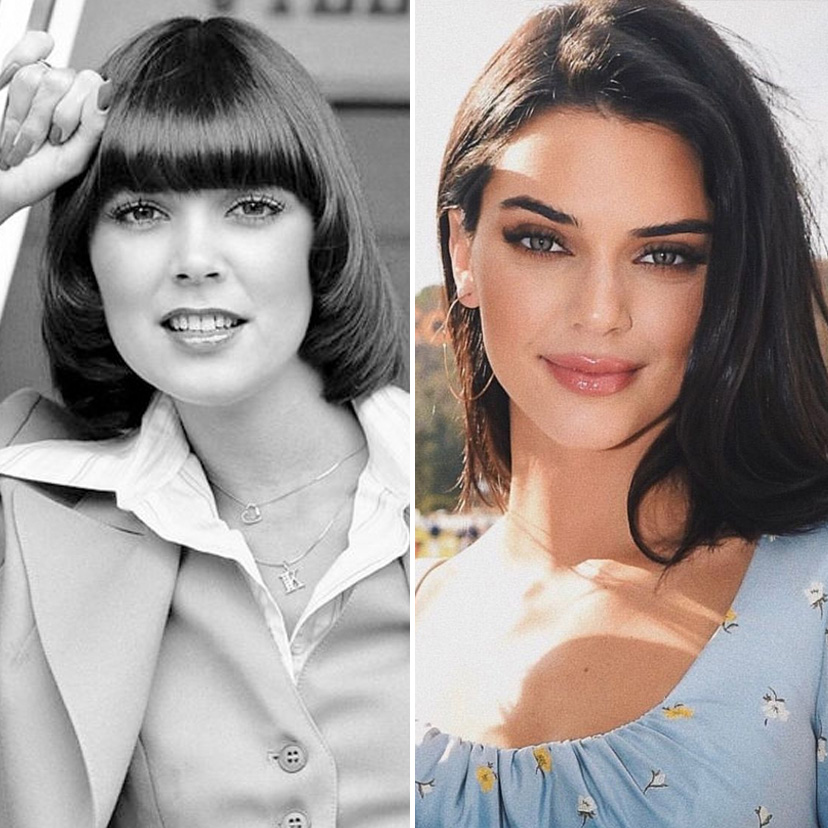 Kris Jenner y Kendall Jenner |:  9 hijas famosas que se parecen a sus madres |  Zestradar