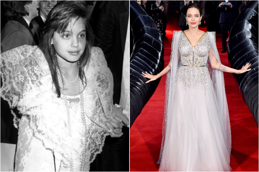 Angelina Jolie |:  ¿Cómo lucían las estrellas en su primera alfombra roja?  Zestradar