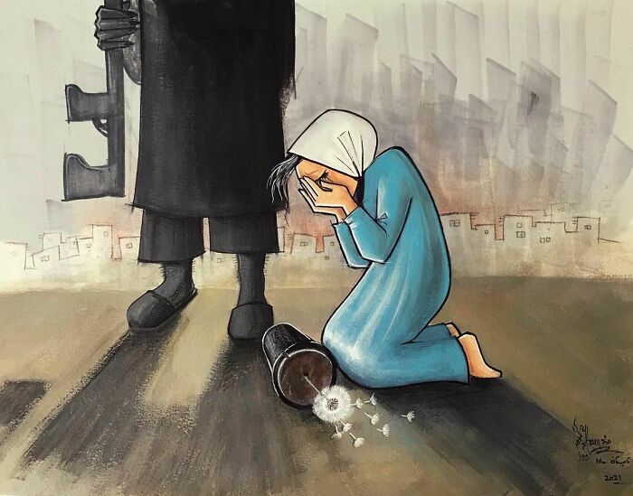 #5  Obras desgarradoras de la primera artista callejera afgana Shamsia Hassani  Zestradar