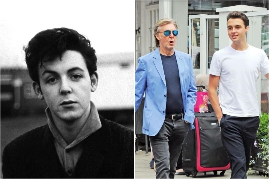 Paul McCartney y Arturo |  8 nietos famosos que se parecen a sus abuelos |  Zestradar