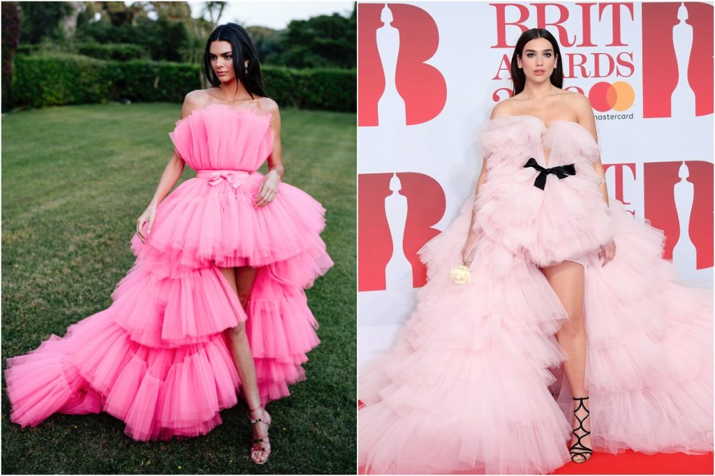 Vestido rosa hinchado |:  ¿Qué estilo prefieres?  Kendall Jenner contra Dua Lipa |:  Zestradar
