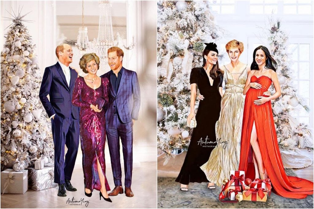 #1  Ilustraciones irreales de la familia real con la princesa Diana |  Zestradar