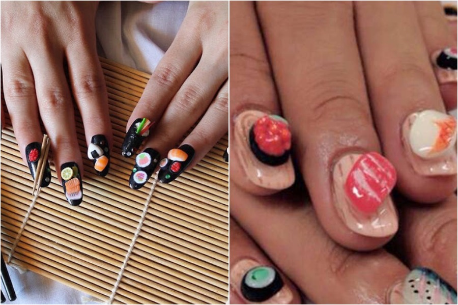 Arte de uñas de sushi |:  Las tendencias de arte de uñas más locas |  Zestradar