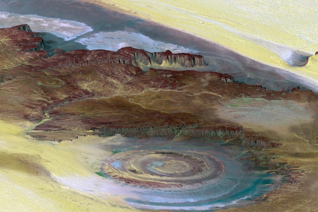 Ojo del Sahara |  10 de los fenómenos naturales más surrealistas de la Tierra |  Zestradar