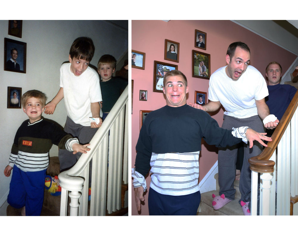 tres hermanos-recrean-sus-fotos-de-infancia-como-regalo-para-su-madre-13