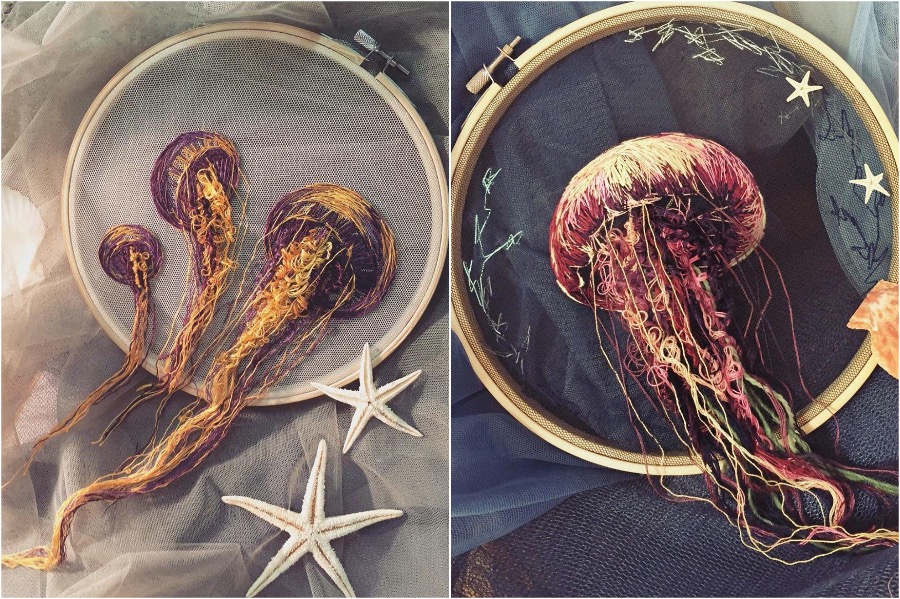 Bordado de medusas que rompe límites #5 |  Zestradar