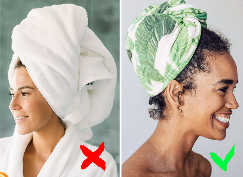 Secar el cabello con una toalla  9 hábitos que te hacen viejo y enfermo |  Zestradar