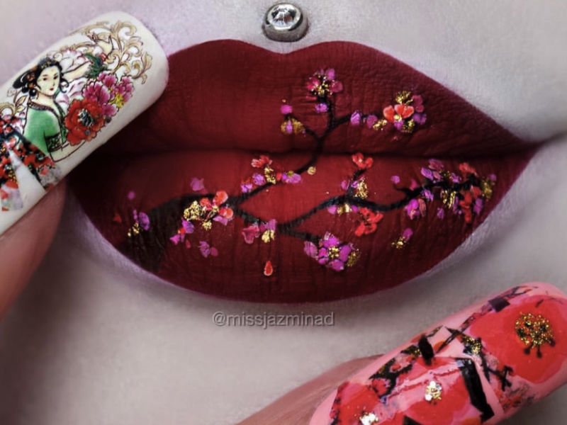 maquilladora usa sus labios como lienzo para obras maestras en miniatura 06
