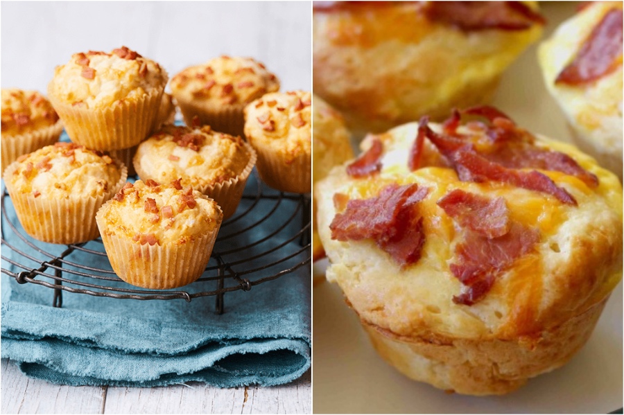 Muffins De Tarta De Queso Y Tocino |  12 formas sorprendentes de añadir más tocino a tu vida |  Zestradar