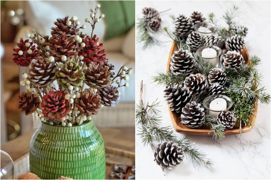 Centro de mesa de piña |:  10 manualidades con pinos para probar esta Navidad |  Zestradar