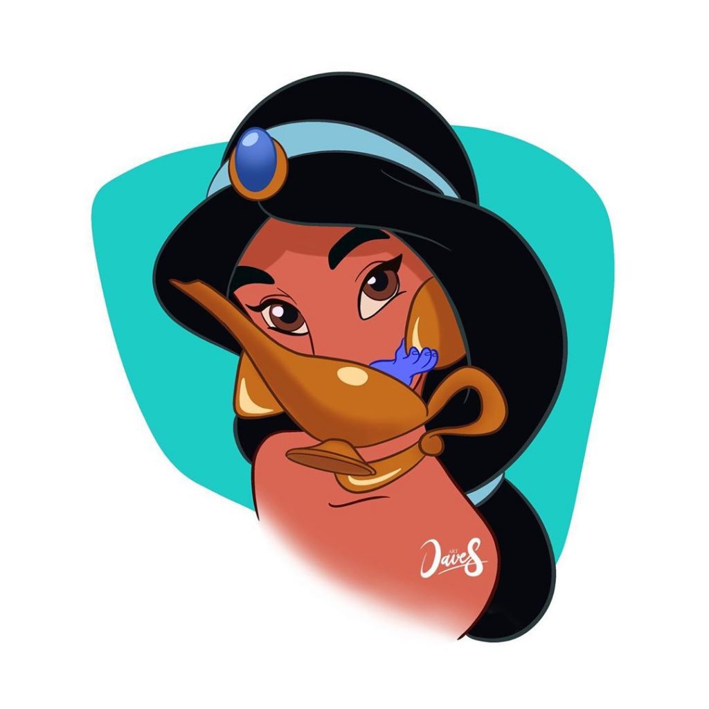 Jazmín |:  Artista crea máscaras para princesas de Disney y es lo mejor que verás hoy |  Zestradar