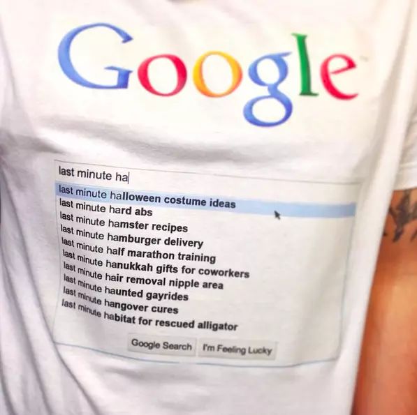 Disfraz de opción de relleno automático de Google | 18 Ideas de vestimenta de Halloween de última hora | Bayas cerebrales